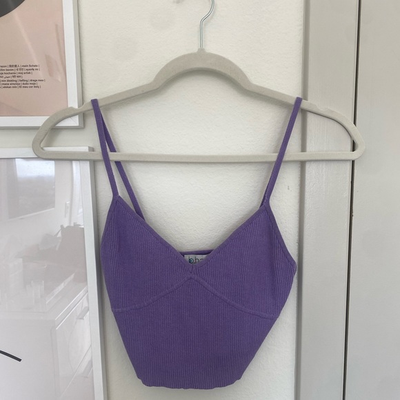 Tops - Purple ribbed tank
